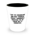 thumbnail image 1 of Love Mum Gifts, I Got 99 Problems And My Toddler Single, Epic Birthday Shot Glass Gifts Idea For Mom, Mum Gifts From Daughter, 1 of 1