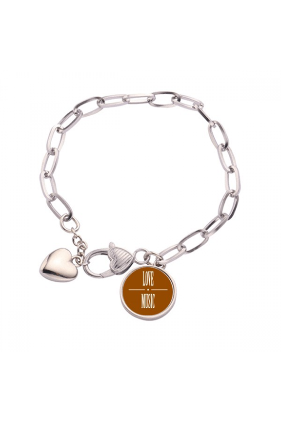Love Music Emotional Catharsis Heart Chain Bracelet Jewelry Charm Fashion