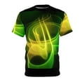 thumbnail image 1 of Love Music Green/Yellow Unisex Cut & Sew Tee (AOP), 1 of 7