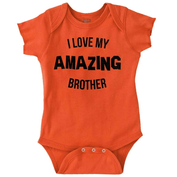 Love My Amazing Brother Cute Sibling Romper Boys or Girls Infant Baby Brisco Brands 24M