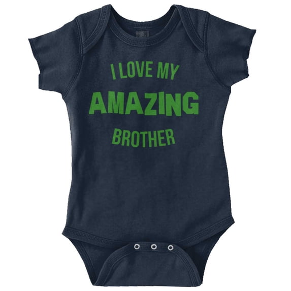 Love My Amazing Brother Cute Sibling Romper Boys or Girls Infant Baby Brisco Brands NB