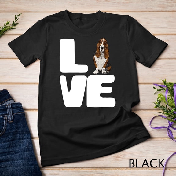 Love My Basset Hound Dog Lover Droopy Ears Canine Puppy Breed T-Shirt