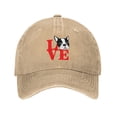thumbnail image 1 of Love My Boston Terrier Adult Adjustable Classic Washed Casquette Cap Hat Baseball Cap For Man For Woman, 1 of 5