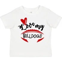 Love My Bulldogs Football Toddler T-Shirt Boodlebug Graphics Sports TODDLER SHORT SLEEVE TEE BELLA CANVAS 3001T