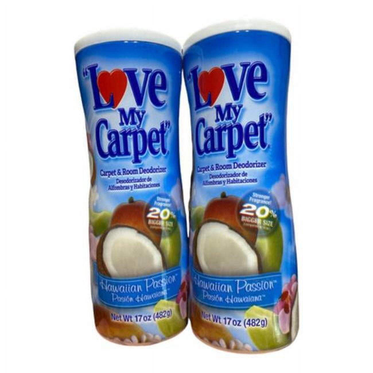 Love My Carpet 617737260333 2-in-1 Carpet \u0026 Room Deodorizer, Hawaiian Passion - Pack of 2