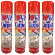 Love My Carpet foaming CARPET CLEANER Spray & Vacuum Self-Cleaning Formula, 12 oz, 4 Pack