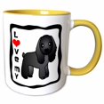 thumbnail image 1 of 3drose, Love My Cocker Spaniel Black, 15oz Two-tone Yellow Mug, 1 of 6