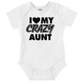thumbnail image 1 of Love My Crazy Aunt Funny Cool Auntie Romper Boys or Girls Infant Baby Brisco Brands 18M, 1 of 6