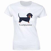 Love My Dachshund Women's Animal Dog Lover Doxie Mom Fur Mama Cute Gift T-Shirt, Size S-5XL