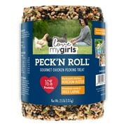 Love My Girls Peck 'N Roll Boredom Buster for Chickens, 2.5 lb. Seed Log, 1-Pack