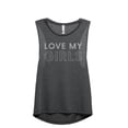 thumbnail image 1 of Love My Girls Women's Fashion Sleeveless Muscle Workout Yoga Tank Top Charcoal Grey X-Large, 1 of 3