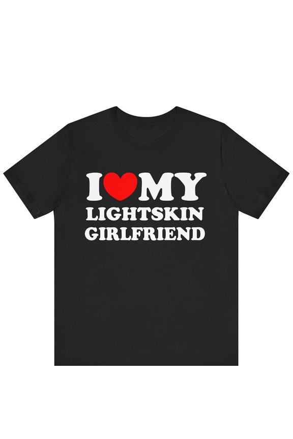 Love My Lightskin Partner Heart Relationship Couple Matching Novelty Tee,for men and women up to 5XL