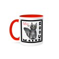 thumbnail image 1 of 3dRose, Love My Maine Coon Cat - Silver Tabby, 11oz Two-Tone Red Mug, 1 of 7