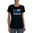 thumbnail image 1 of Love My Navy Husband Shaped T-Shirt Women -Navy Designs, Female XX-Large, 1 of 3