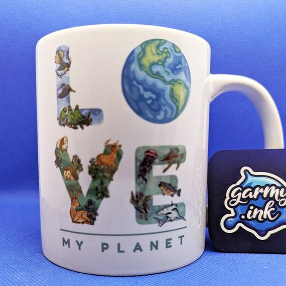 Love My Planet E1cology Mug Climate CH1ange Green Mug