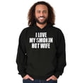 thumbnail image 1 of Love My Smokin Hot Wife Funny Spouse Men's Big & Tall Graphic Hoodie Brisco Brands 5X, 1 of 5