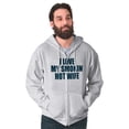 thumbnail image 1 of Love My Smokin Hot Wife Funny Spouse Zip Hoodie Sweatshirt Men Brisco Brands L, 1 of 6