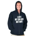 thumbnail image 1 of Love My Smokin Hot Wife Funny Spouse Zip Hoodie Sweatshirt Men Brisco Brands M, 1 of 6