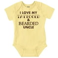 thumbnail image 1 of Love My Tattooed And Bearded Uncle Romper Boys or Girls Infant Baby Brisco Brands NB, 1 of 6