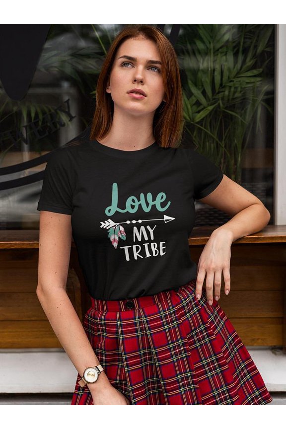 Love My Tribe Shaped Tee Women's -GoatDeals Designs