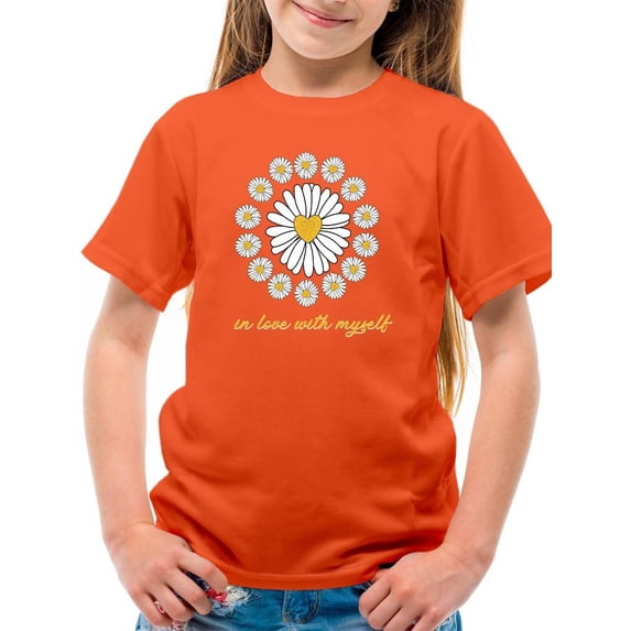 Love Myself Daisy Garland T-Shirt Juniors -Image by Shutterstock, x-Large