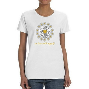 Love Myself Daisy Garland T-Shirt Women -Image by Shutterstock, Female Small