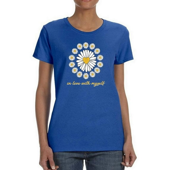 Love Myself Daisy Garland T-Shirt Women -Image by Shutterstock, Female x-Large