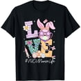 thumbnail image 1 of Love NICU Nurse Easter Bunny Eggs Stethoscope Cute Scrub T-Shirt, 1 of 2