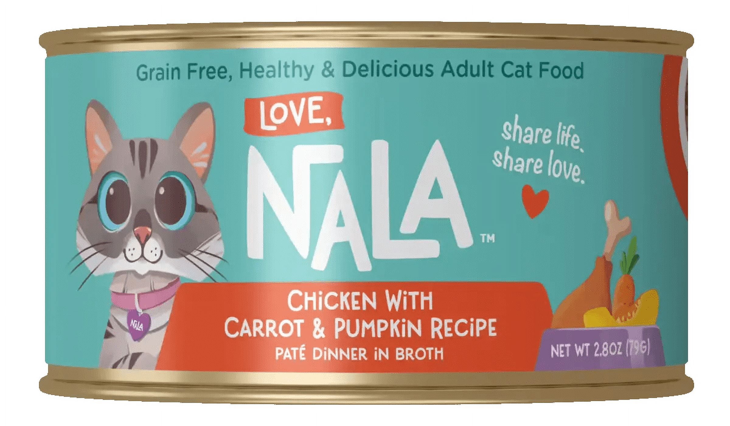 Love, Nala Chicken Pate with Carrot & Pumpkin Recipe in Broth Adult Wet Cat Food