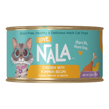 Love, Nala Flaked Chicken with Pumpkin Recipe in Broth Adult Wet Cat Food