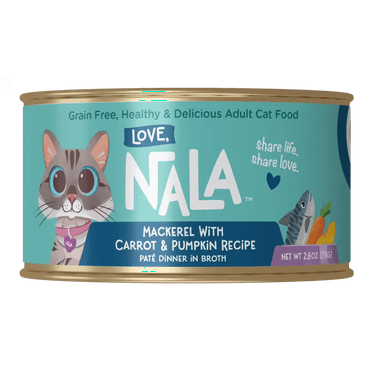 Love, Nala Mackerel Pate with Carrot & Pumpkin Recipe in Broth Adult Wet Cat Food