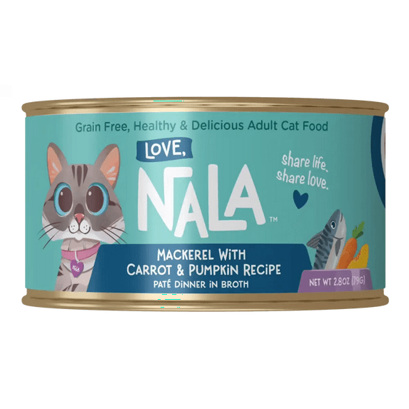 Love, Nala Mackerel Pate with Carrot & Pumpkin Recipe in Broth Adult Cat Food