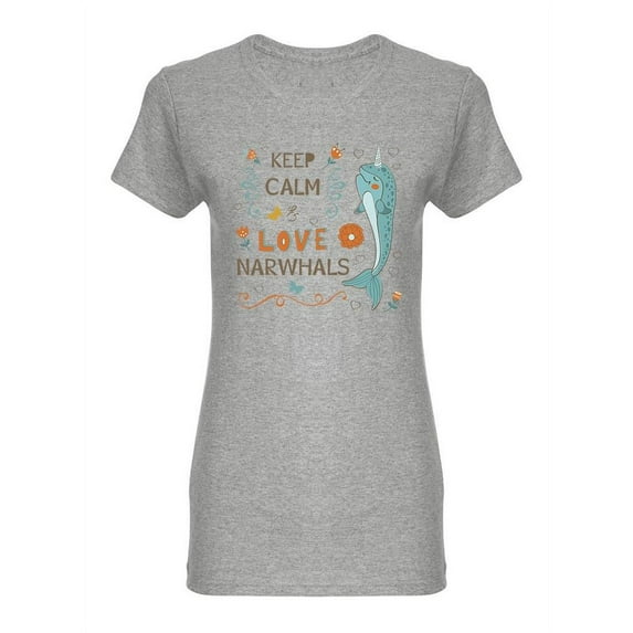 Love Narwhals Shaped T-Shirt Women -Image by Shutterstock, Female Large