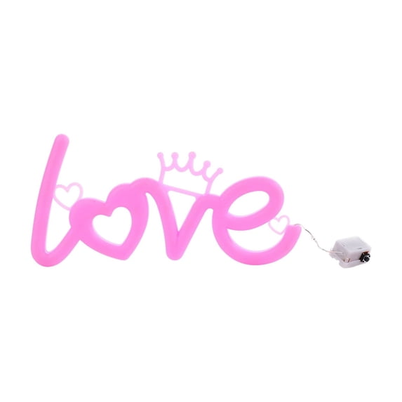 Love Neon Sign Wall Light, LED Bedroom Decor with Dimming Switch for Ambiance, Romantic Proposal and Valentine's Day Decoration for Home Bar and Party Atmosphere Lighting