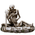 thumbnail image 1 of Love Never Dies Couple Sharing Affectionate Kiss Resin Collectible Figurine, 1 of 6