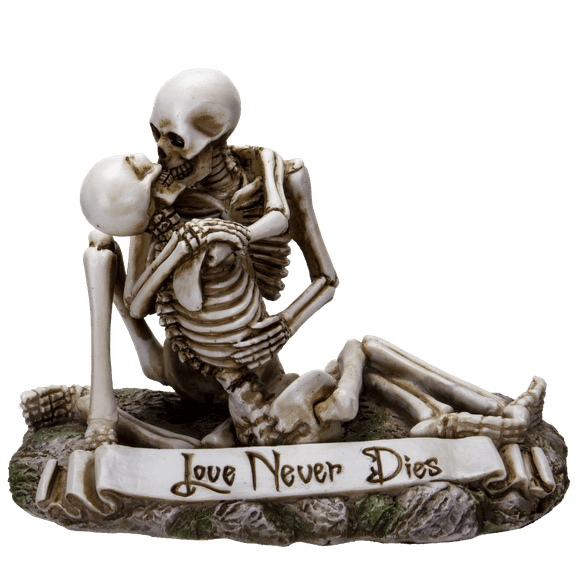 Love Never Dies Couple Sharing Affectionate Kiss Resin Collectible Figurine