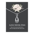 thumbnail image 1 of Love Never Dies Forgotten Memorial Jewelry - Infinity Cremation Necklace - Ashes Holder Urn - Waterproof Stainless Steel Pendant - Velvet Jewelry Box - Ships Next Day!, 1 of 3