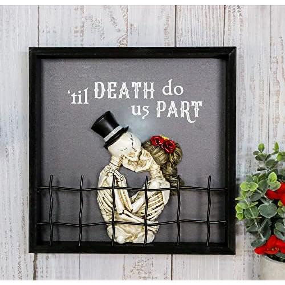 Love Never Dies Till Death Do Us Part Skeleton Wedding Bride And Groom ...