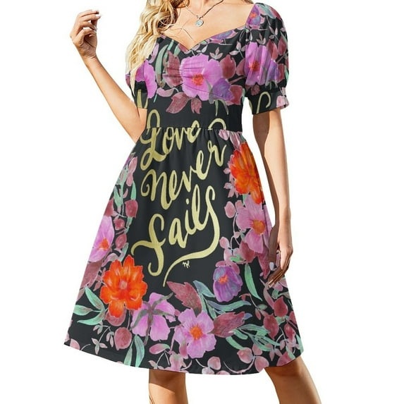 Love Never Fails - 1 Corinthians 13:8 Sleeveless Dress loose women's dress summer dresses womens 2024 Evening gown