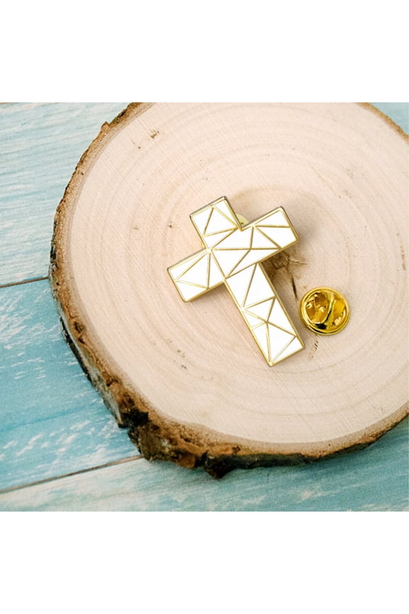 Love Never Fails Cross Enamel Pin
