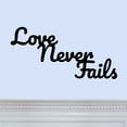 thumbnail image 1 of Love Never Fails Laser Cut Solid Steel Decorative Home Accent Wall Sign Hanging, 1 of 3