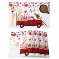 thumbnail image 1 of Love Never Fails Placemats Set of 12, Valentine's Day Love Balloons Red Truck Non-Slip Place Mats Washable Table Mats for Kitchen Dining Table Decorations Indoor/Outdoor, 1 of 9