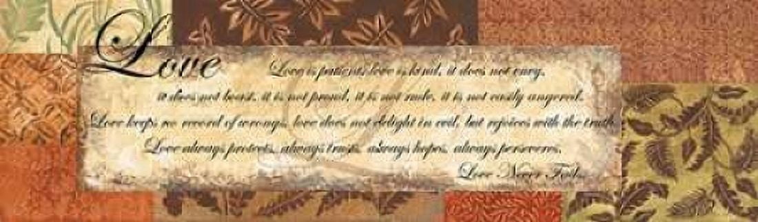 Love Never Fails - special Canvas Art - Gregory Gorham (8 x 24)