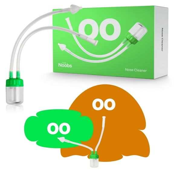 Love Noobs Reusable Nasal Aspirator for Baby, Medical Grade Silicone, Gray, 0-6 Age Group