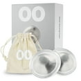 Love Noobs Silver Nursing Cups with Silicon Rings, Soothing Nipple