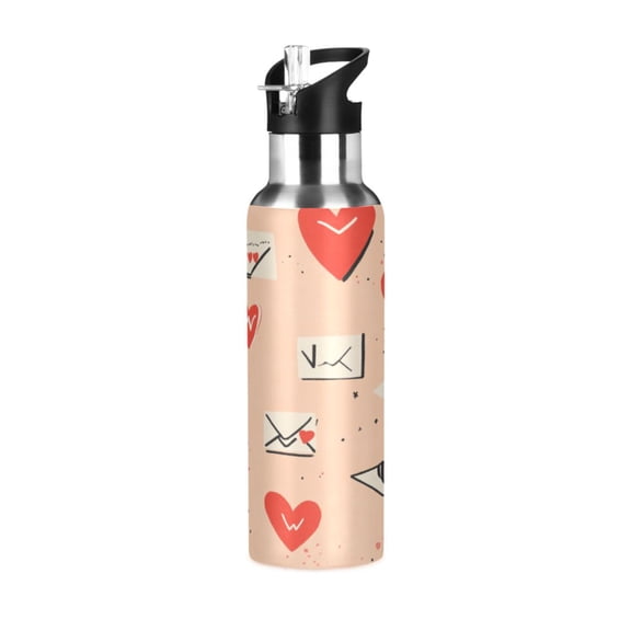 Love Notes 600ml Double Walled Stainless Steel LeakProof Sports Bottle Thermo 8h