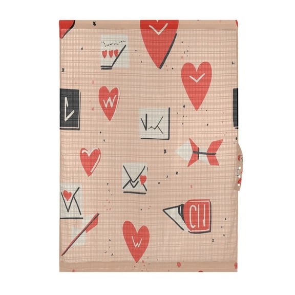 Love Notes Door Curtain 25x40in Privacy Mesh with UV Protection Tie Back Rod Pockets