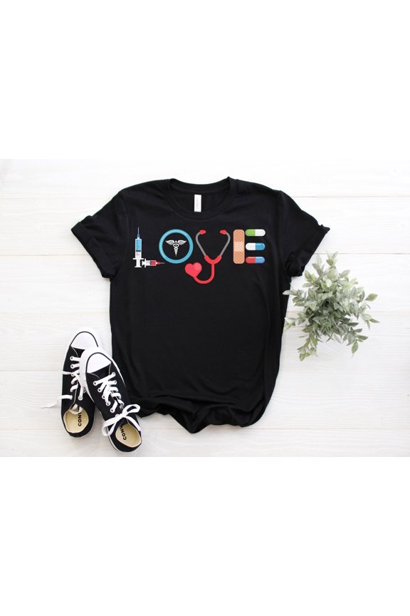 Love Nurse Appreciation Nursing Life T-Shirt, Clinical RN LPN Medical Stuff Shirts, Emergency Workers Gifts, Funny Nurses School TShirt,