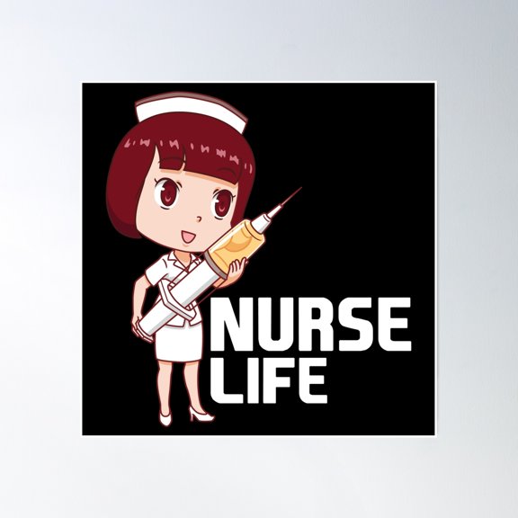Love Nurse Life Poster Wall Art, Modern Wall Decor, 16x16 UNFRAMED