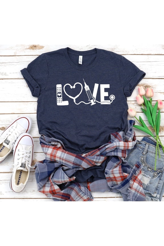 Love Nurse Shirt, Nurse T-Shirt, Rn Tee, Nurse Tees, Unisex, Cute Nurse Shirts, Nurse Appreciation Gift, Nurse Gift Idea, Nurses Week Gift